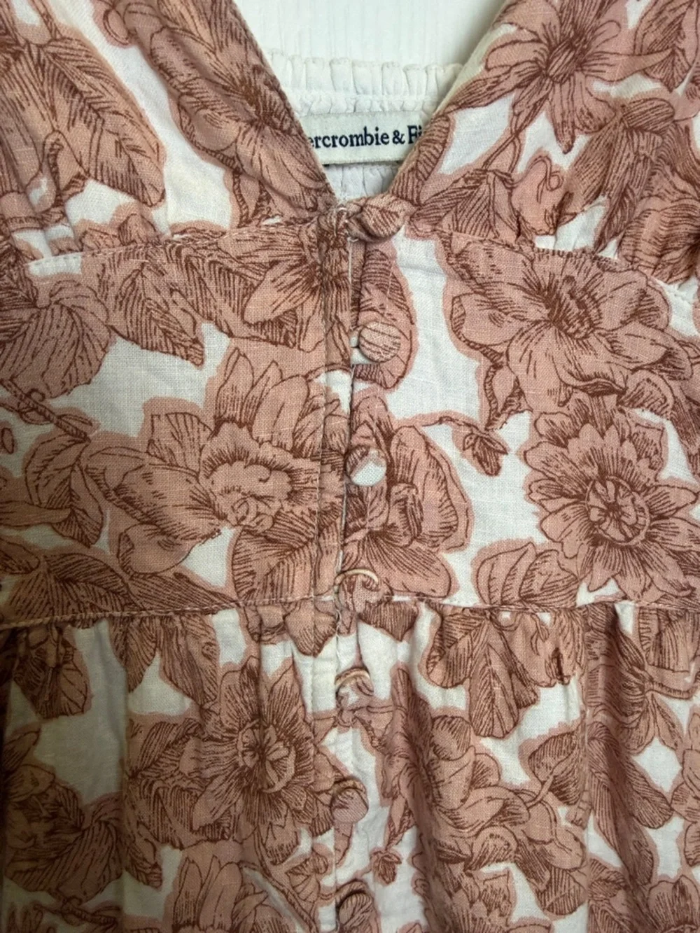 Abercrombie & Fitch Blush Rose Print Maxi Dress